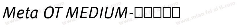 Meta OT MEDIUM字体转换